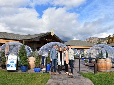 Outdoor Dining Domes at Frind Estate Winery 