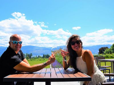 Seated Outdoor Wine Tasting at Mt. Boucherie Estate Winery 