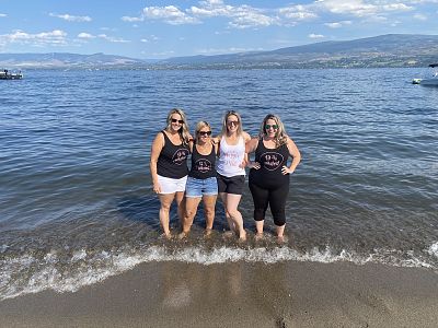 Ladies in Lake Okanagan at Frind Estate Winery 