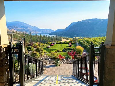 Lake and Vineyard Views at Noble Ridge Estate Winery 