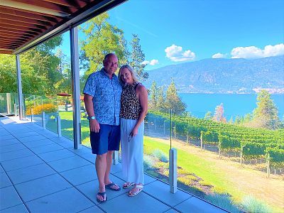 Vineyard and Lake Views at Arrowleaf Cellars 