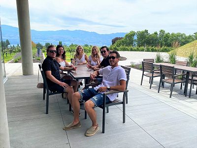 Seated Patio Wine Tasting at Mt. Boucherie Estate Winery 