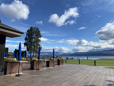 Patio Dining at Annies Beach Cafe and Frind Estate Winery 